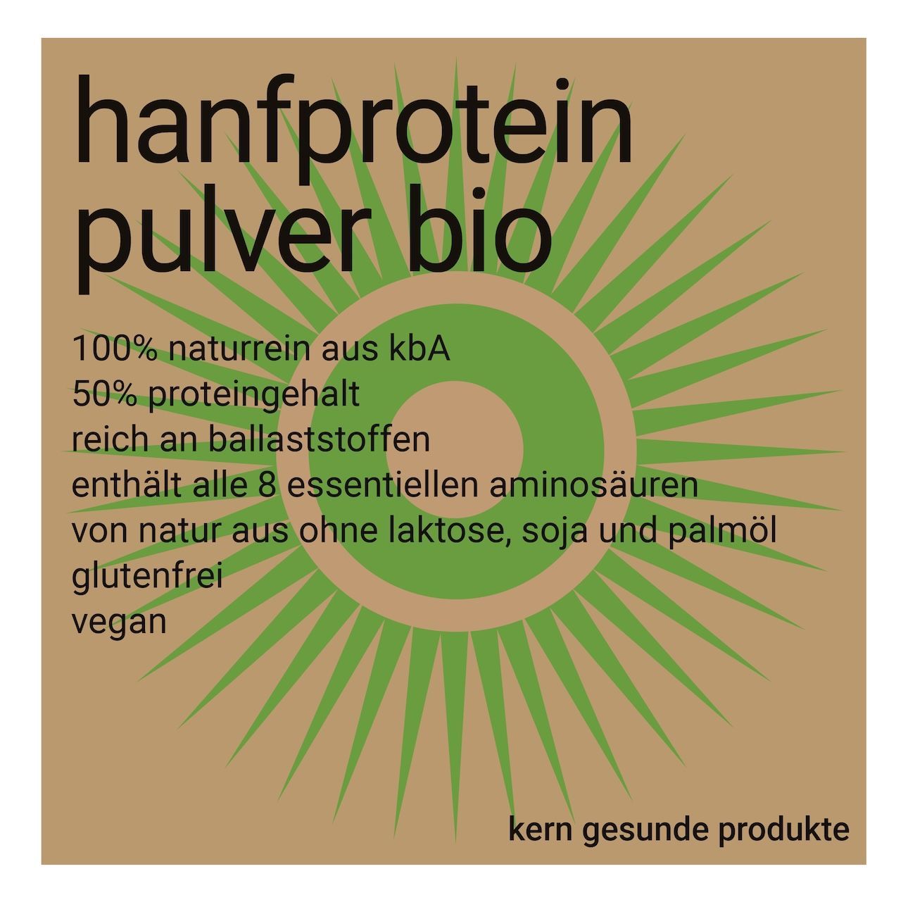 Hanfprotein-pulver, bio, 50% Protein, 500 g Hanfprotein-pulver, bio, 50% Protein, 500 g