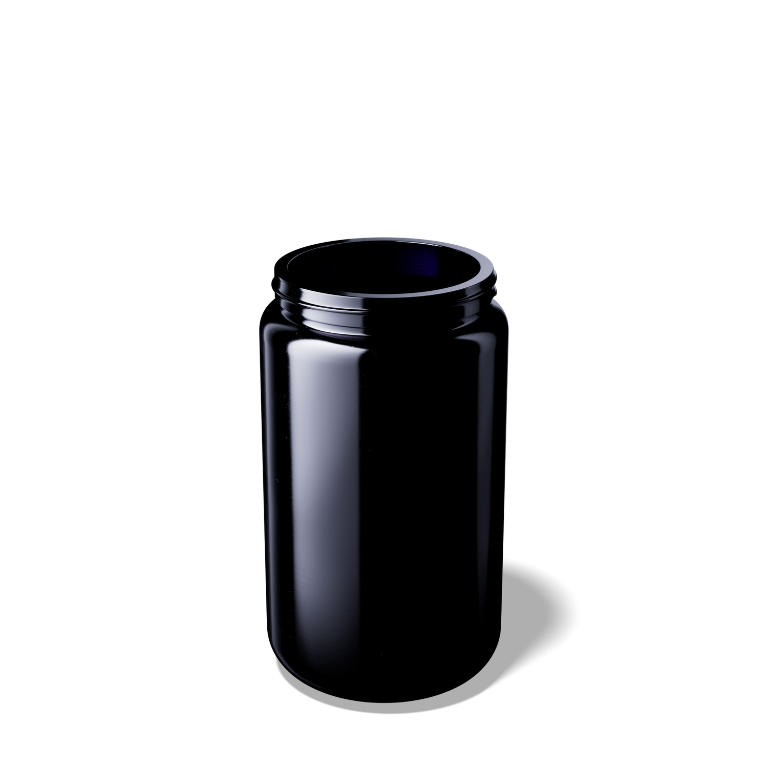 Violettglas Weithals 400 ml mit Deckel