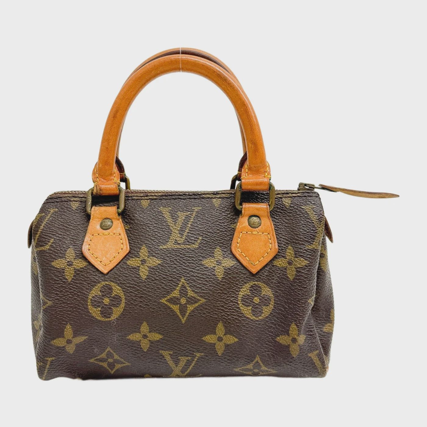 LOUIS VUITTON Mini Speedy Brown Monogram Canvas Two Way Bag