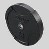Black Interlocking Olympic Solid Bumper Plate Rubber