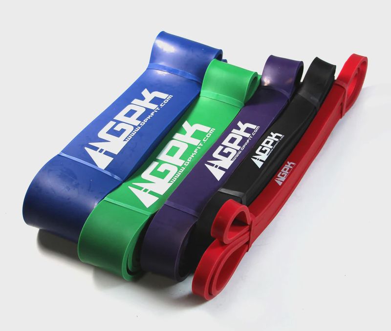 Kamway Power Band Set - 1 Red, 1 Black 1 Purple 1 Green and 1 Blue