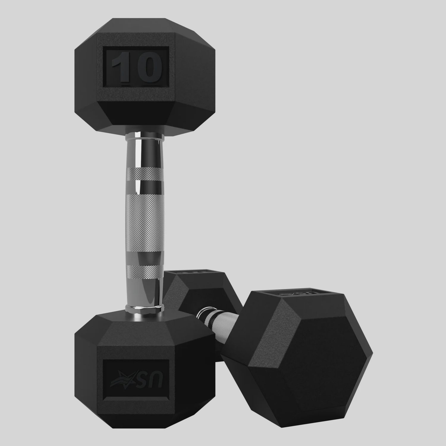 Troy/USA HD Dumbbells 6-Sided Rubber Coated, Size: 5lb