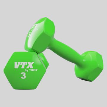 Troy Vinyl-Coated Hex Dumbbells - ColoRed, Size: 3 LB