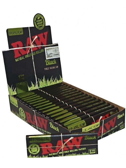 *NEW* RAW BLACK Organic 1 1/4 Papers