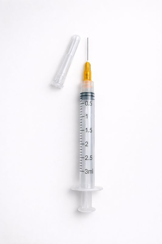 3 mL Sterile Syringe - (25G × 1/2") (5-Pack)