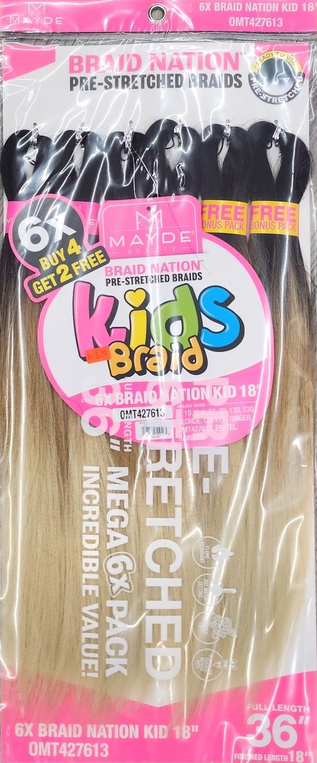 6× braid nation kid 18" OMT427613