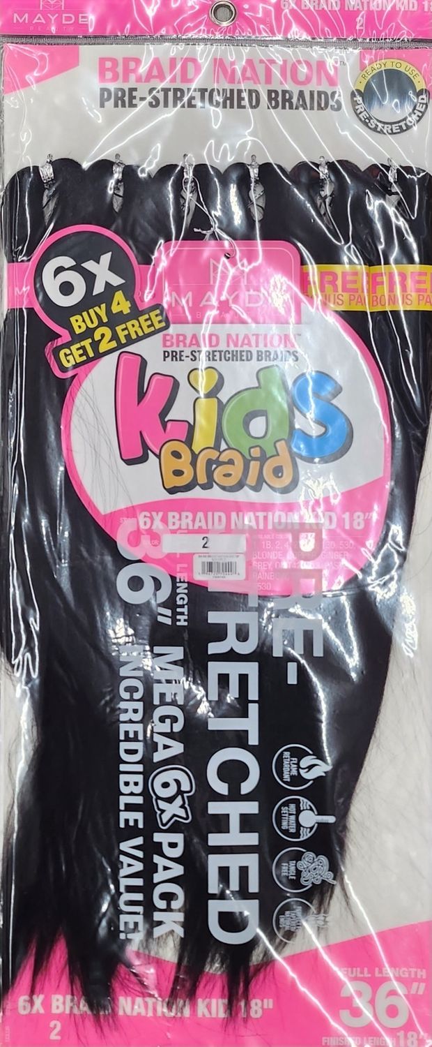 6× braid nation kid 18" color 2