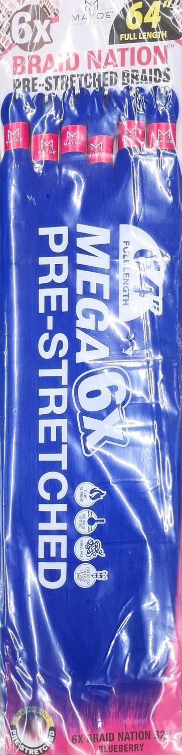 6× braid nation 32" blueberry color