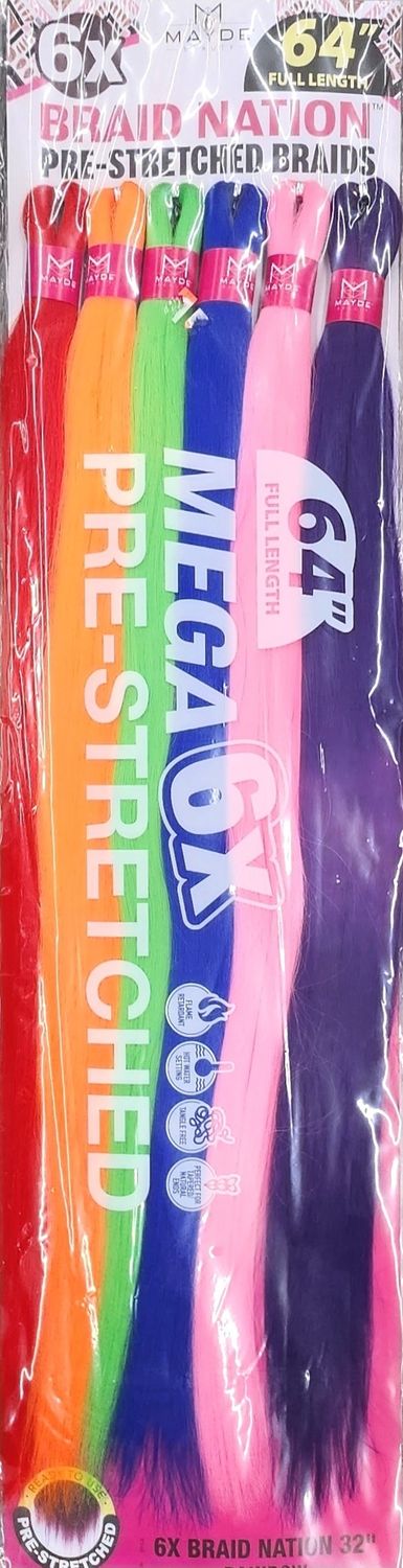 6× braid nation 32" Rainbow color