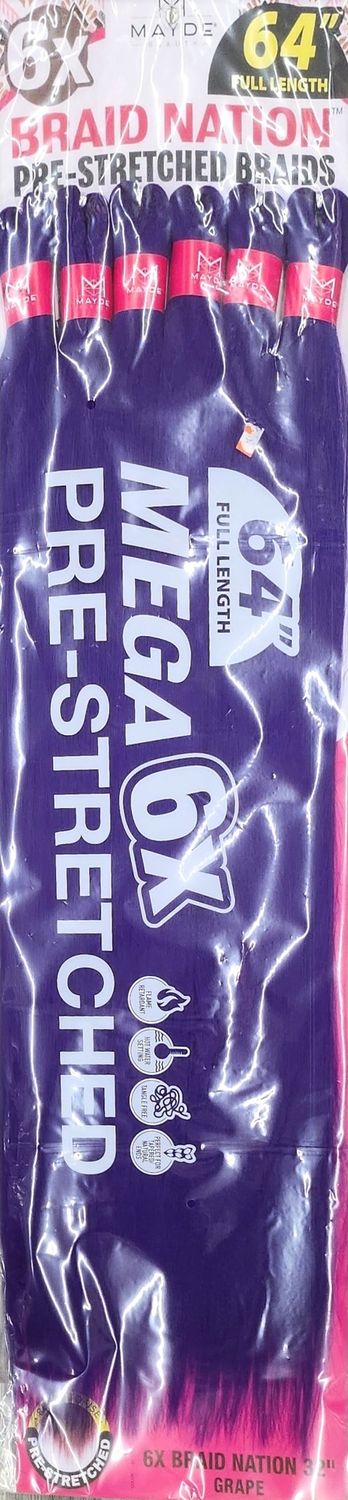 6× braid nation 32" Grape color