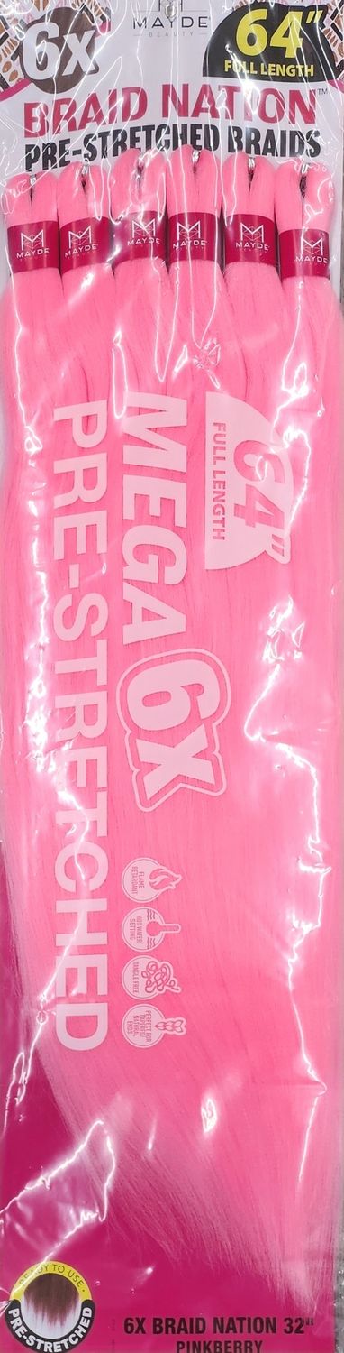 6× braid nation 32" Pinkberry color
