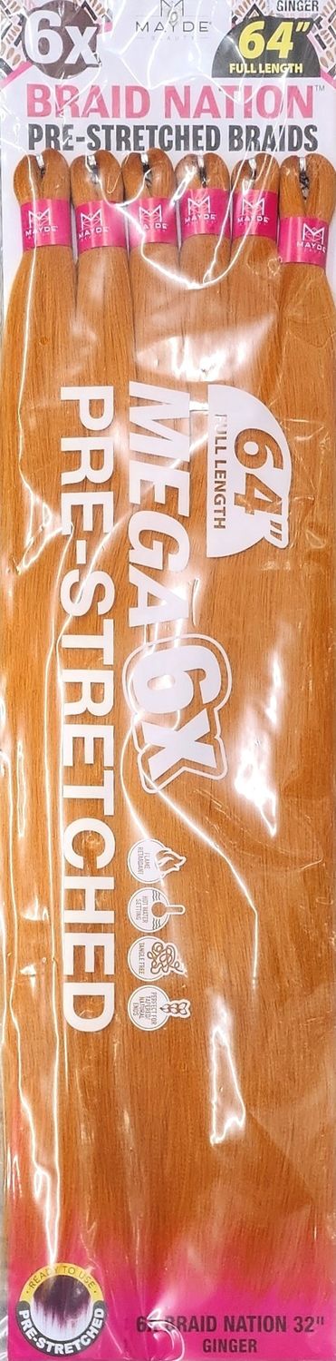 6× braid nation 32" Ginger color