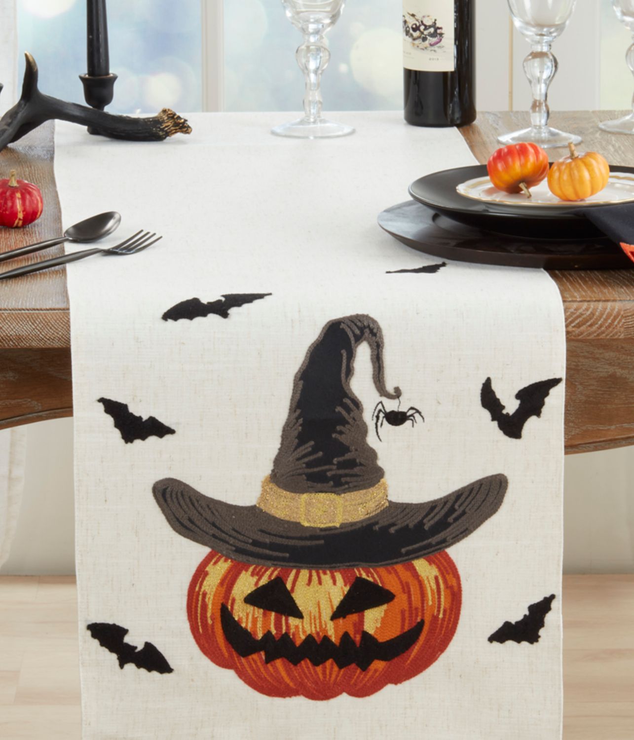 Camino de mesa Halloween calabaza