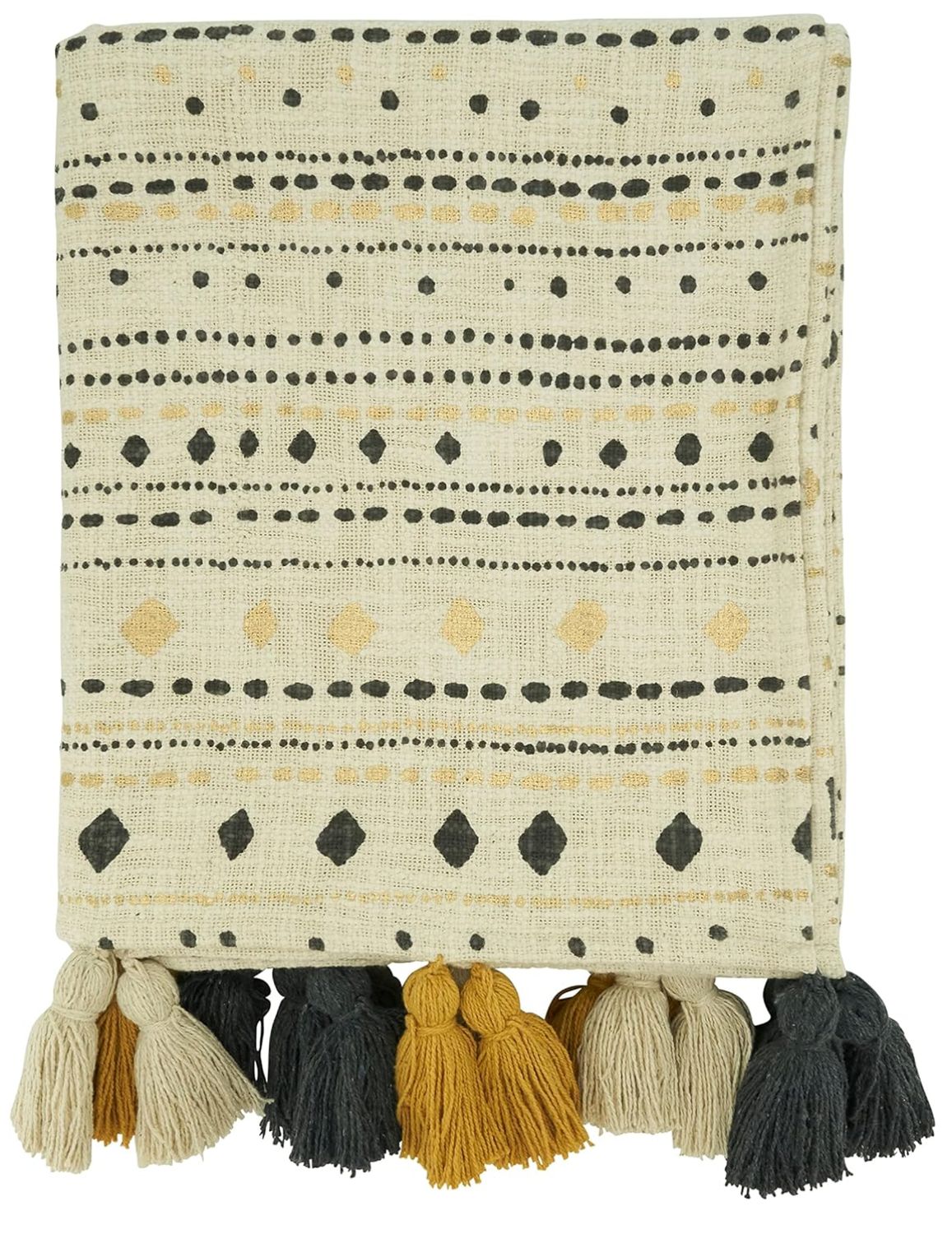 Throw multicolor negro dorado