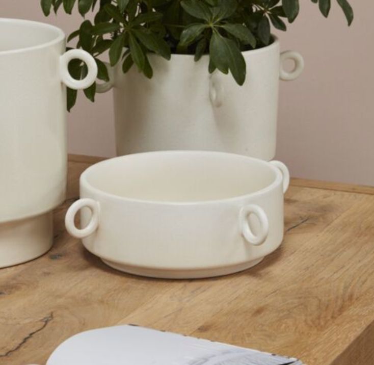 Bowl blanco Yazu asas circulares