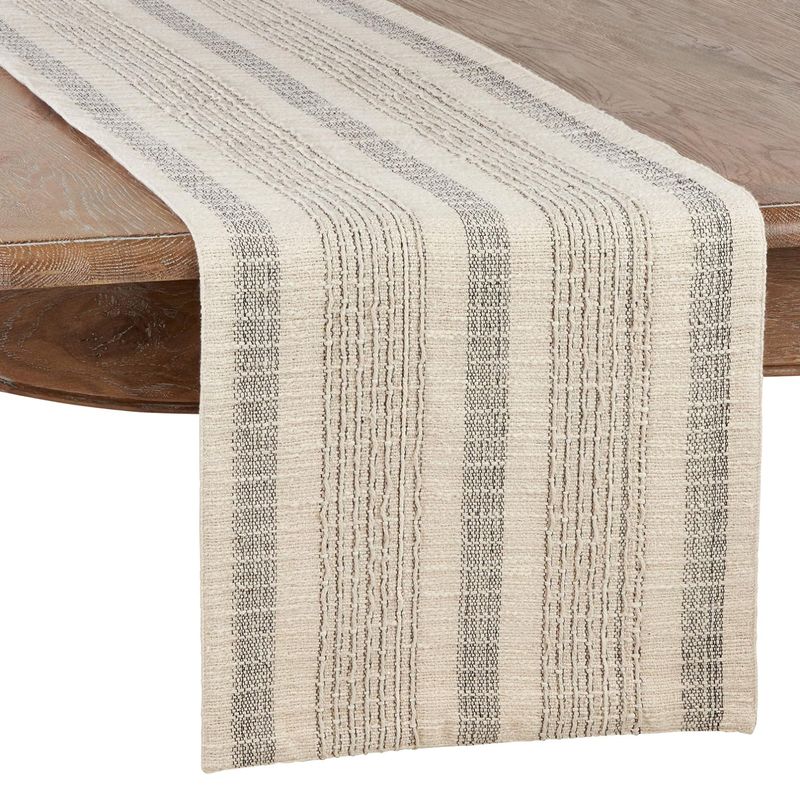 Camino de mesa tejido a rayas