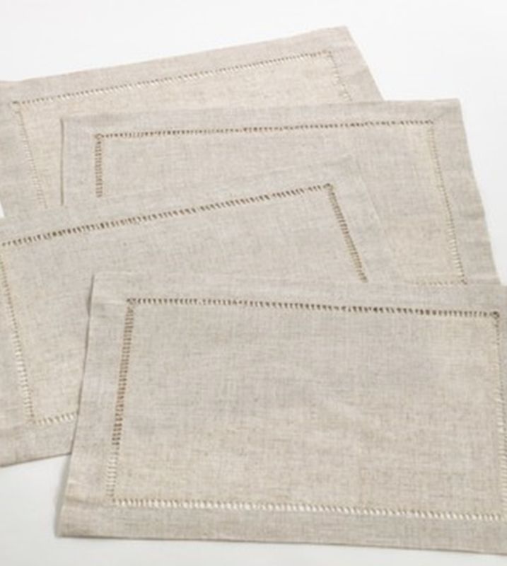 Set de 4 individuales natural lino