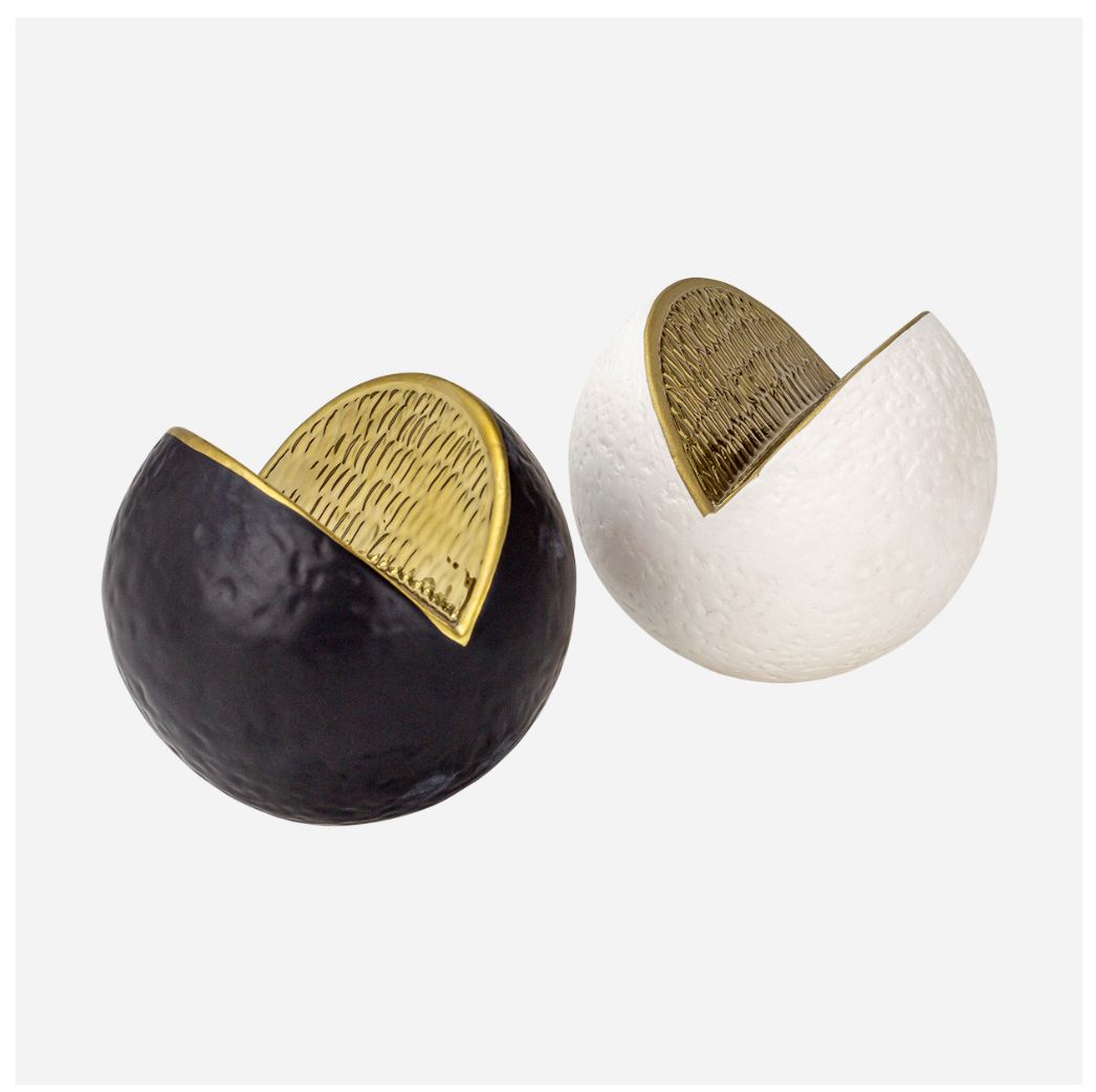 Escultura de limón en cerámica