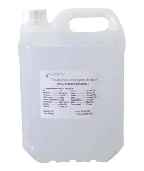 5 Litros Água Desmineralizada Purify