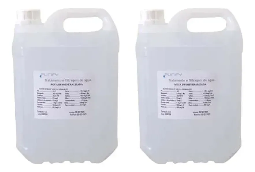 Água Desmineralizada Para Chiller Kit Com 2 Galão De 5 L