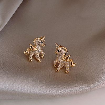 Unicorn Zirconia Stud Earrings Unicorn Zirconia Stud Earrings