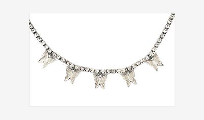 Rhinestone Butterfly Chain Necklace