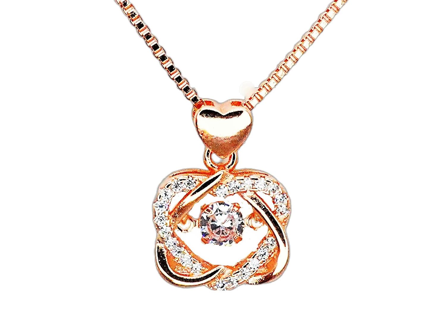 Rose Gold Copper Heart Necklace