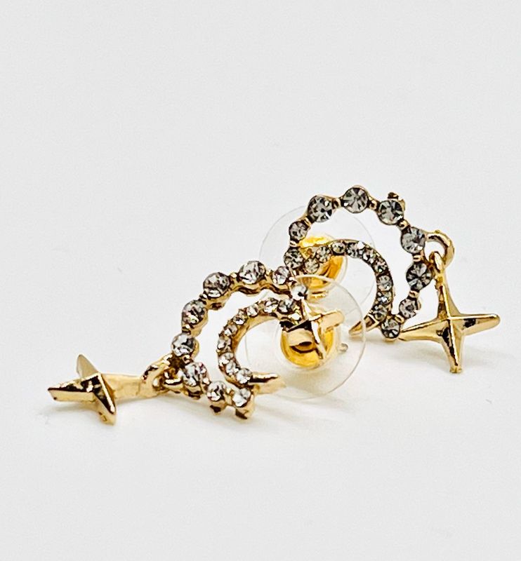 Moon Star Drop Earrings