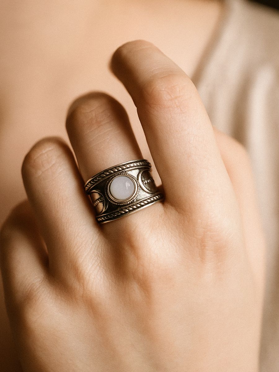White Crystal Ring