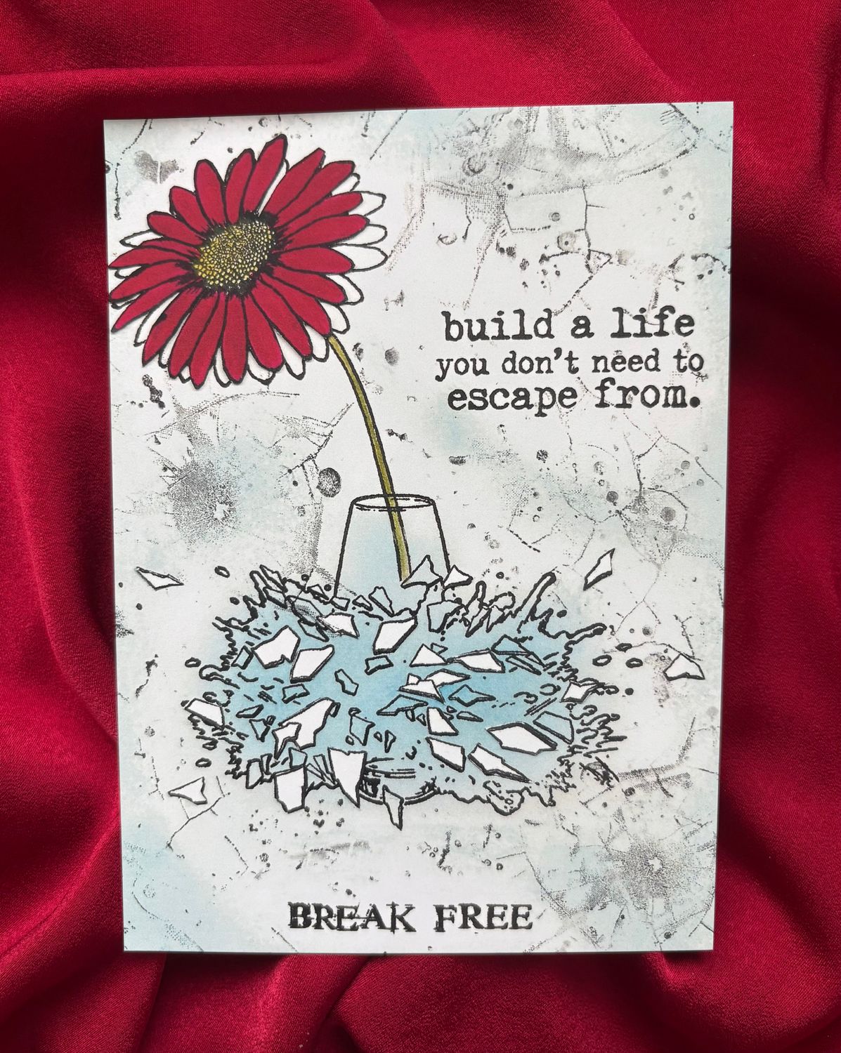 Break free - Channelled Postcard