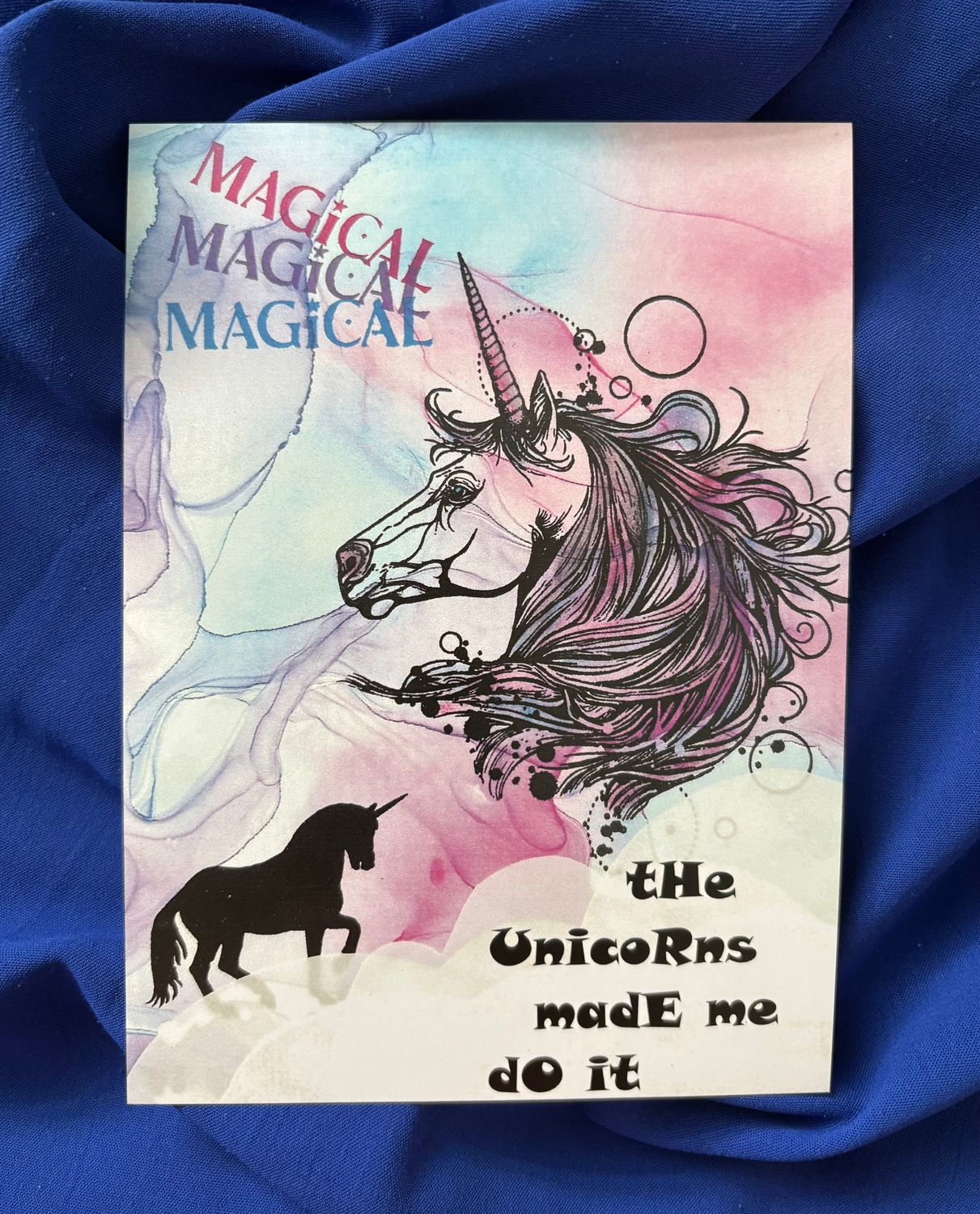 Magical Unicorns - Channelled Postcard