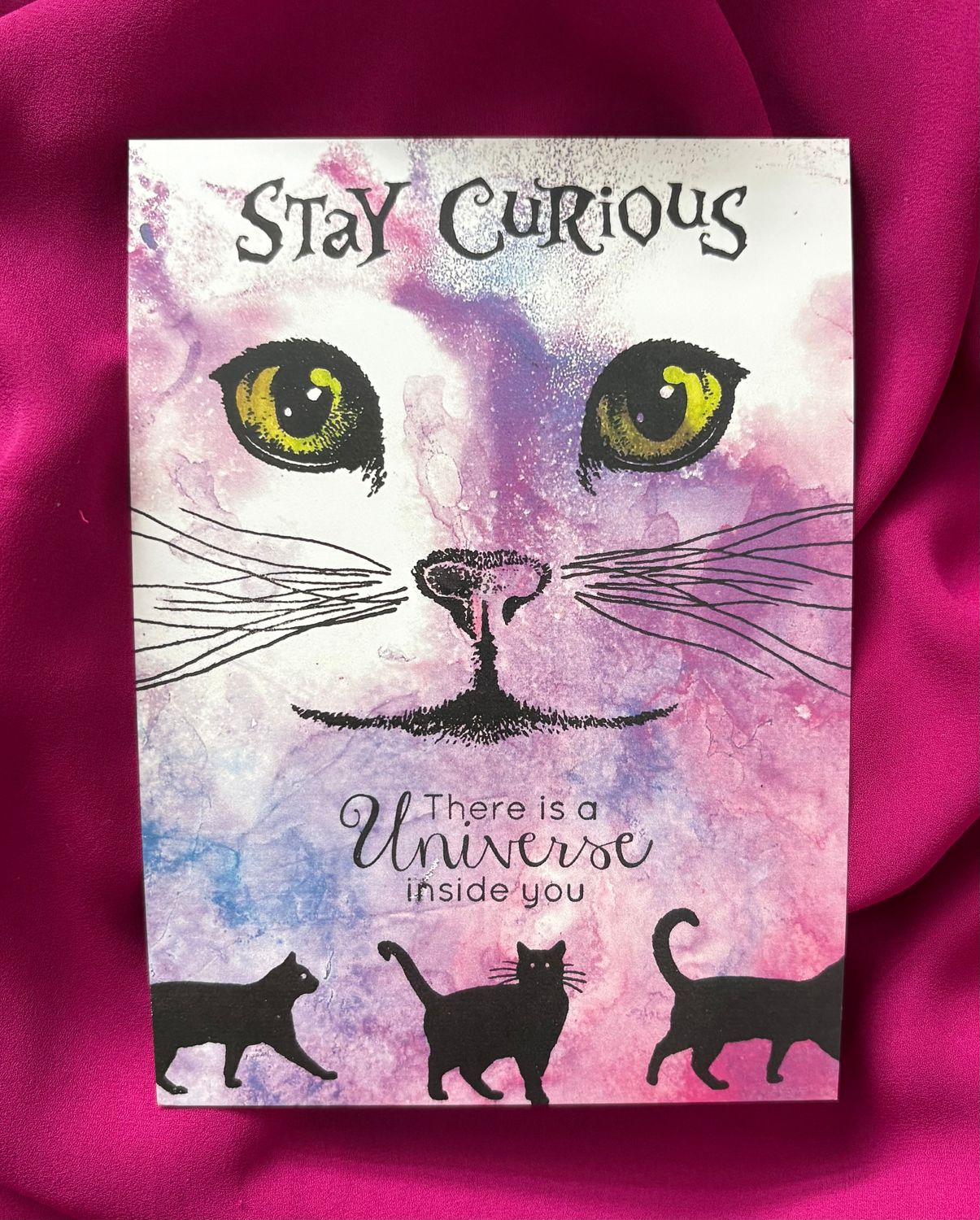 Stay Curious - Channelled Postcard