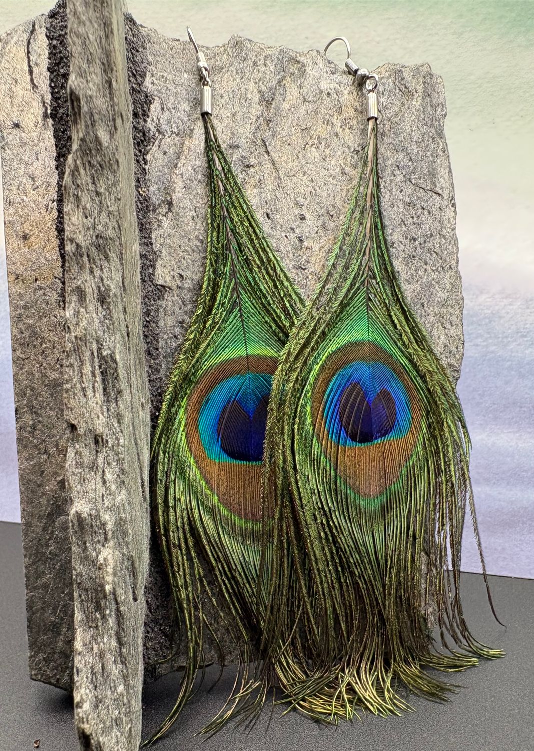 Peacock Feather Earrings