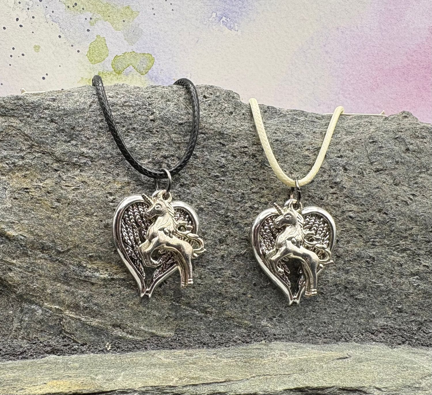 Unicorn &amp; Heart Necklace