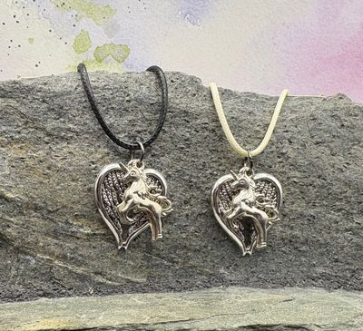 Unicorn &amp; Heart Necklace