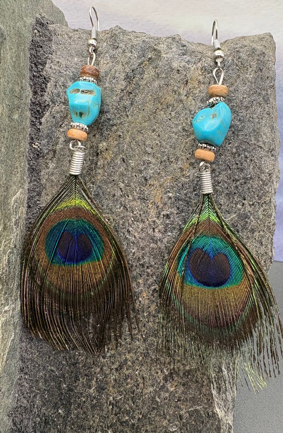 Peacock Feather Earrings