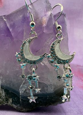 Sparkly Moon &amp; Stars Earrings