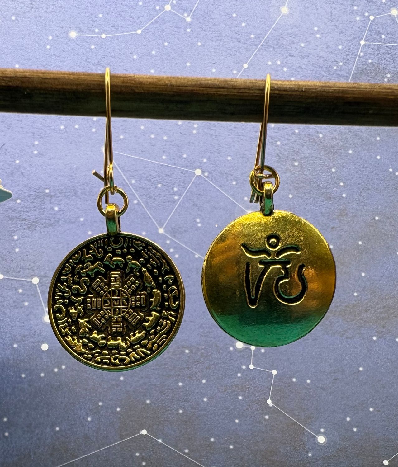 “One God” Earrings (double-sided)