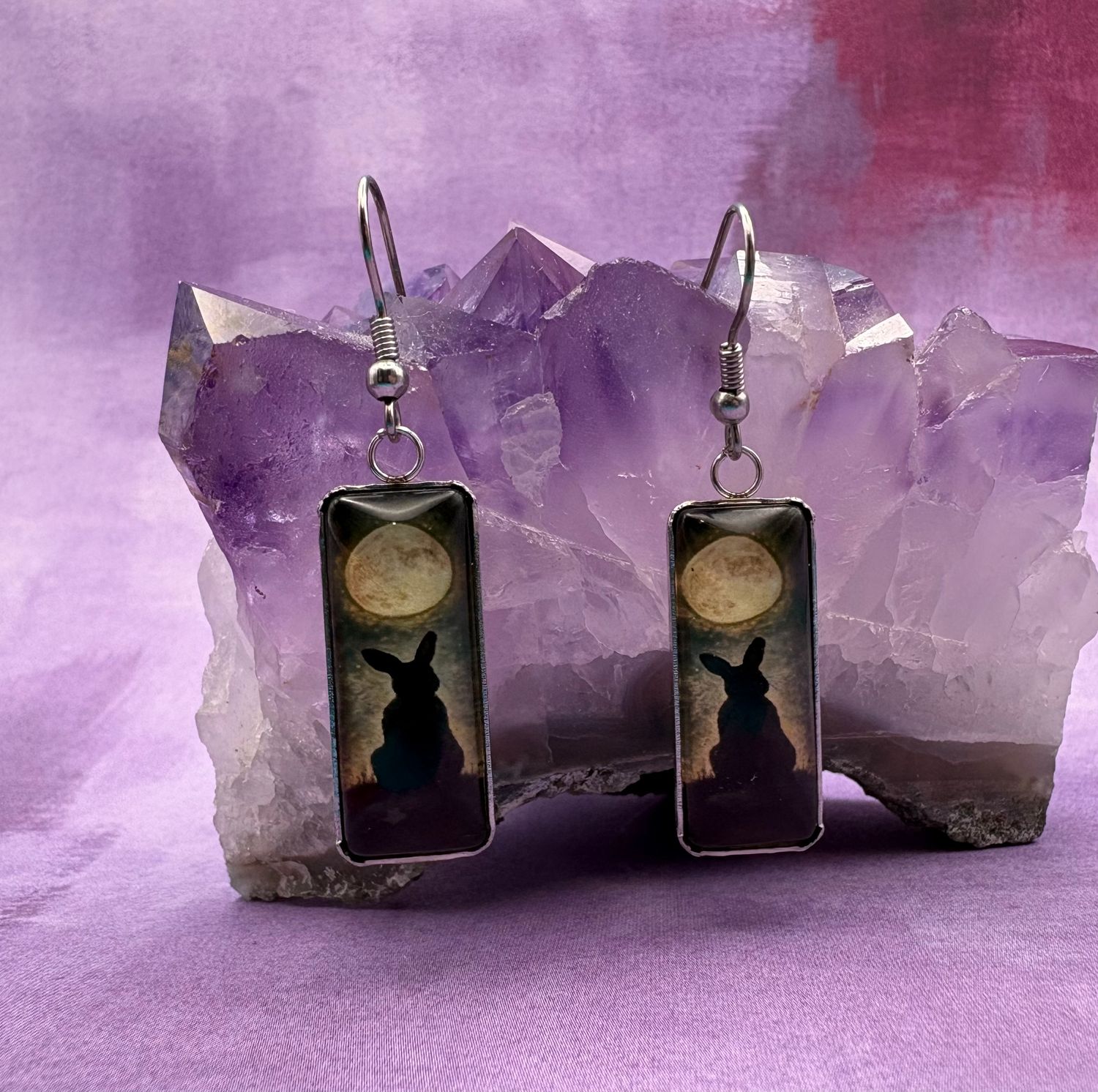 Rabbit &amp; Moon Earrings