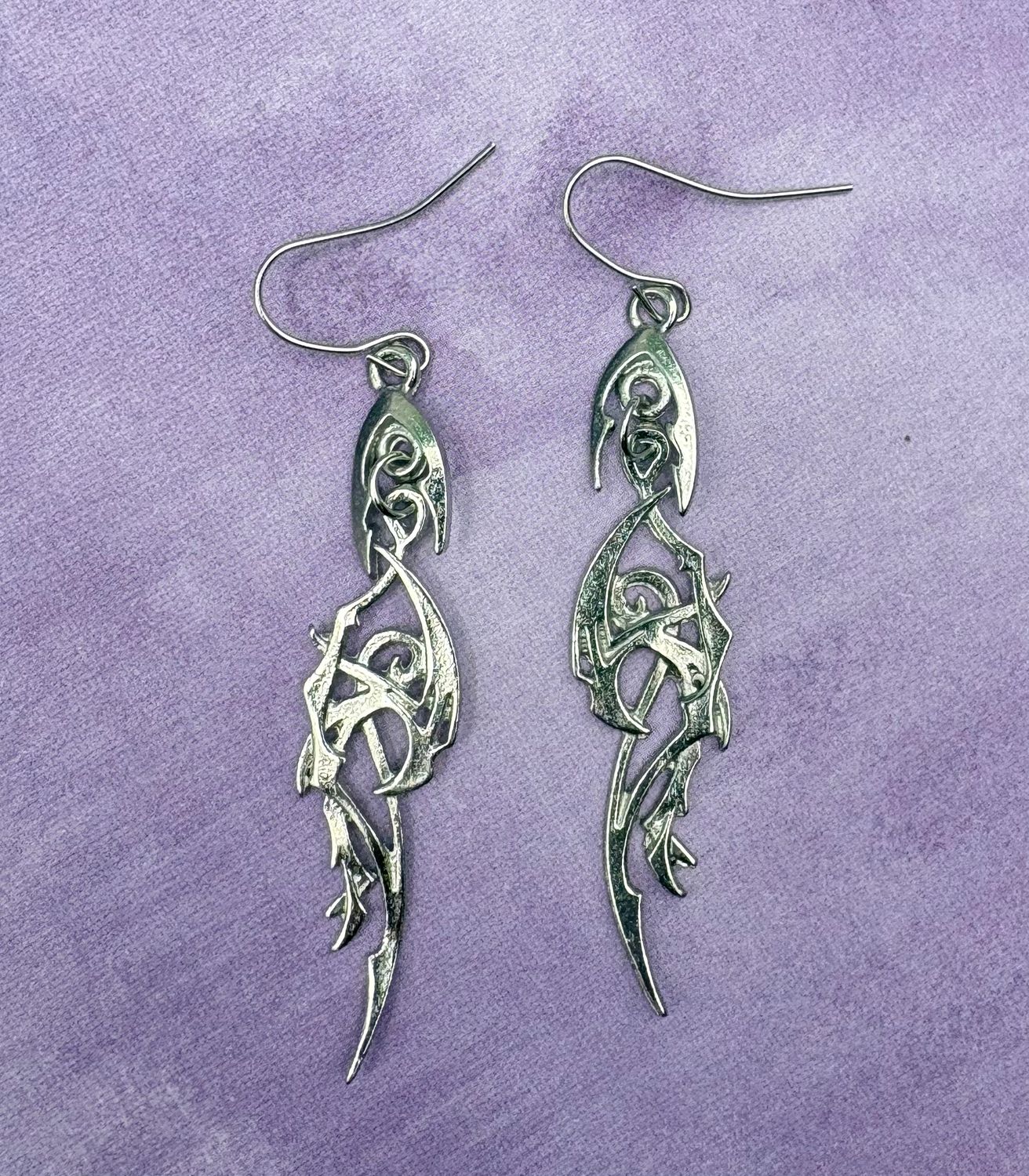 Metallic Flame Earrings