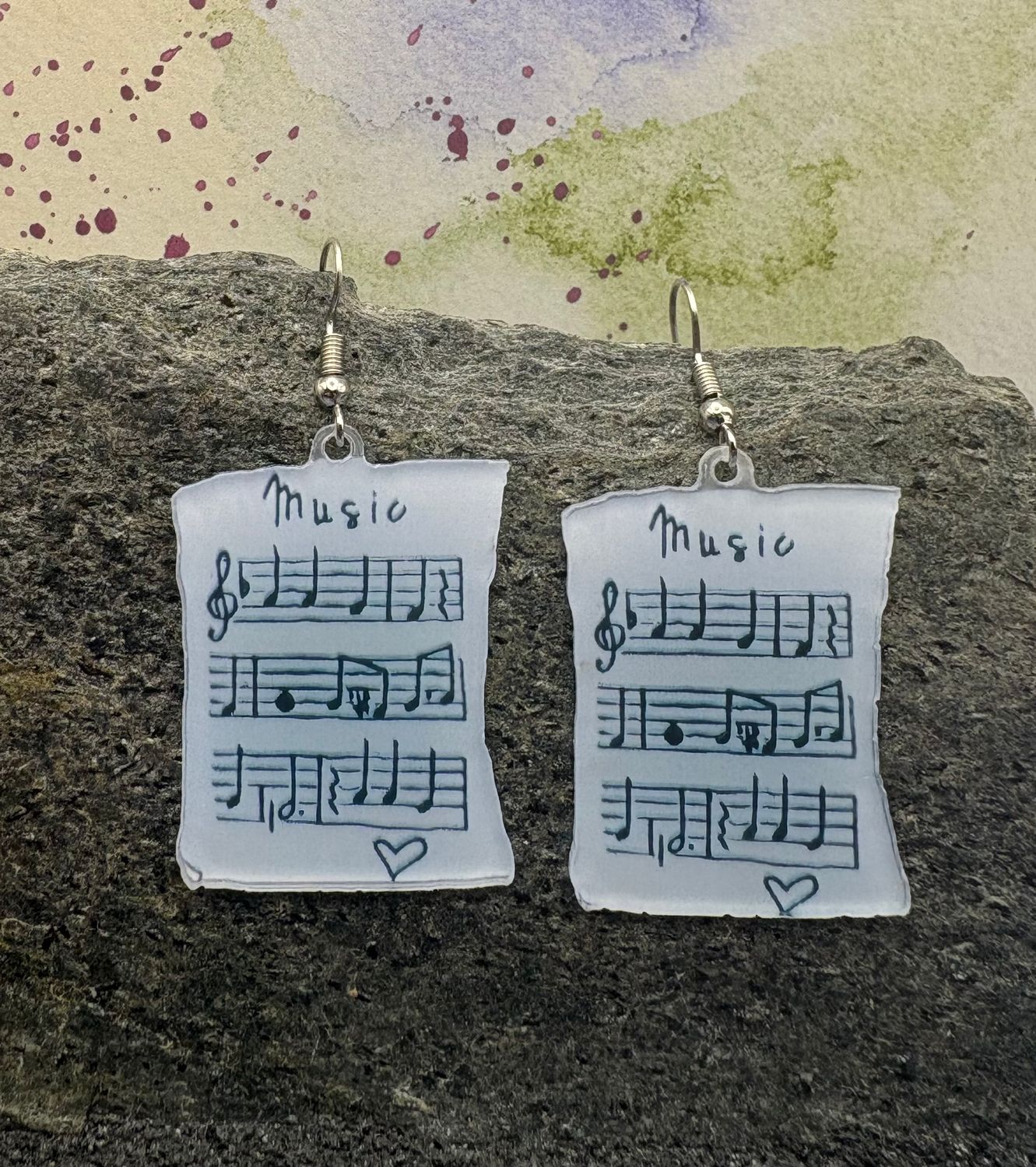 Sheet Music Earrings