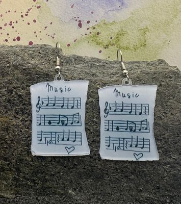 Sheet Music Earrings
