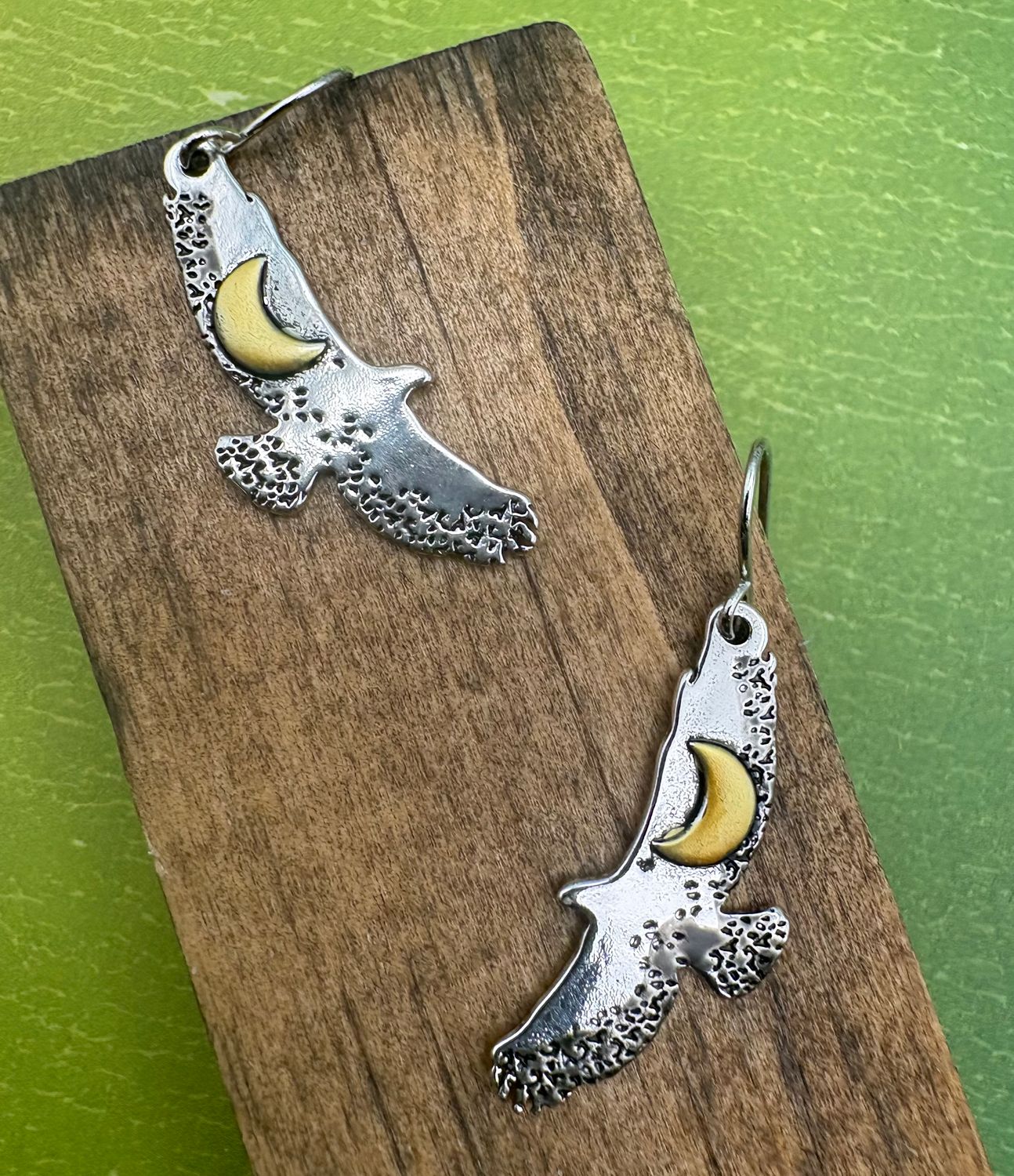 Bird &amp; Moon Earrings