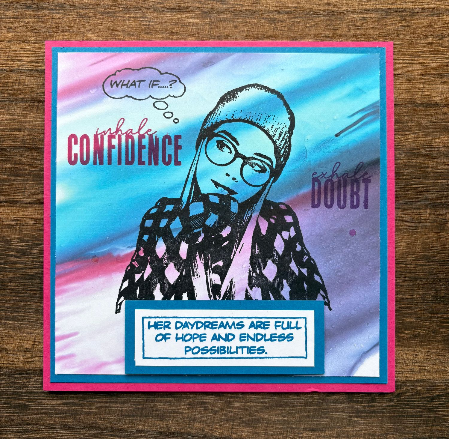 “Her days are full of hope and endless possibilities (inhale confidence, exhale doubt)“- Greeting Cards Just for Fun