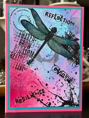 “Reflection. Aware, grow, blossom, breathe, live, evolve, resilience“- Greeting Card With Channelled Message