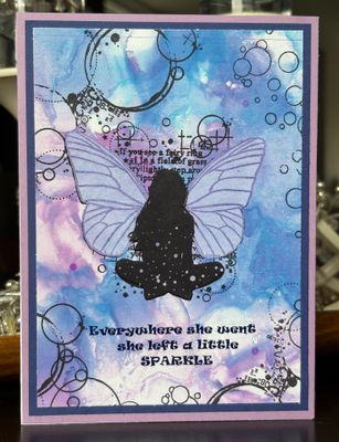 “Everywhere she went she left a little sparkle“- Greeting Card With Channelled Message