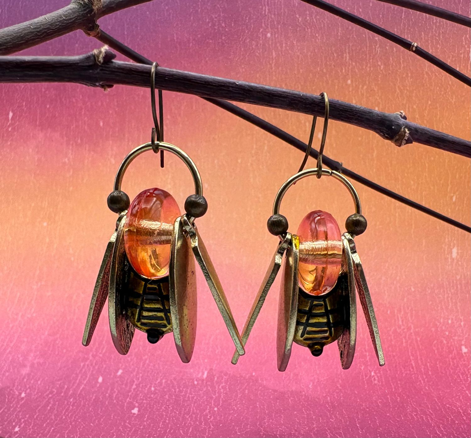 Large Bee Earrings