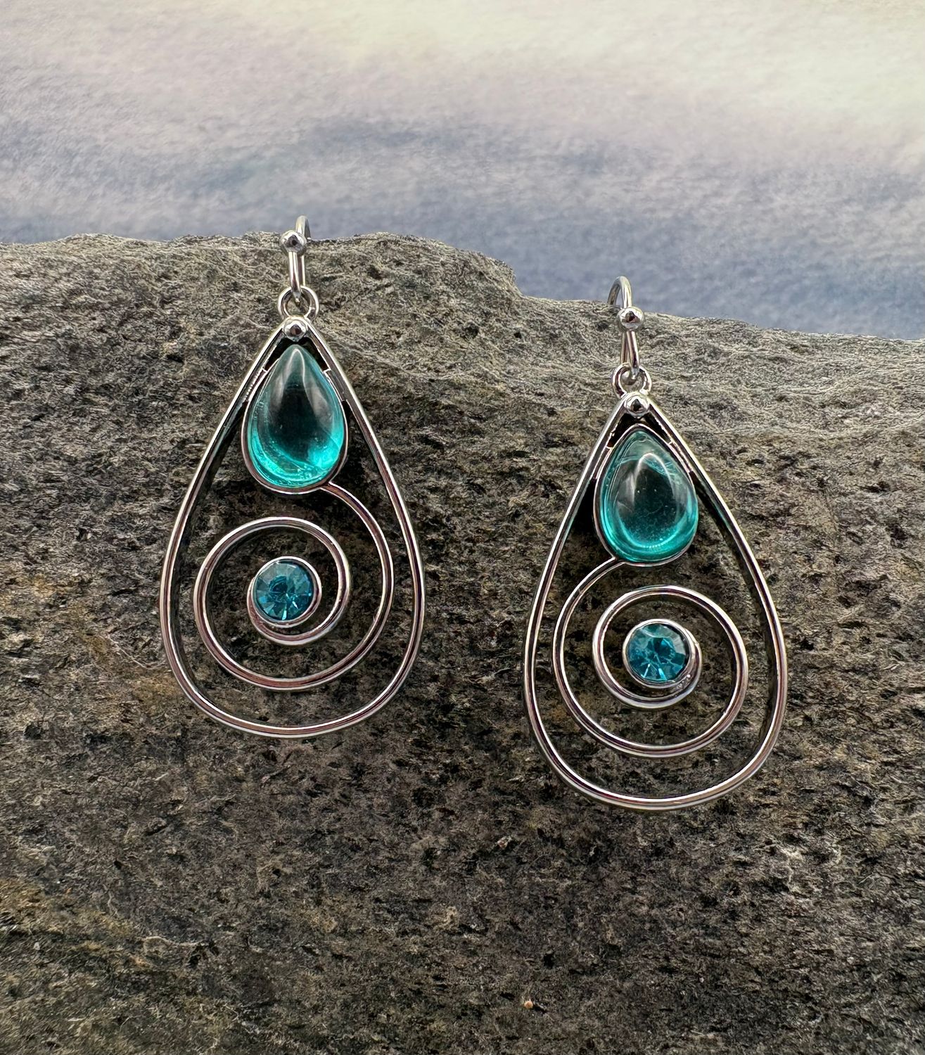 Water Spiral Earrings
