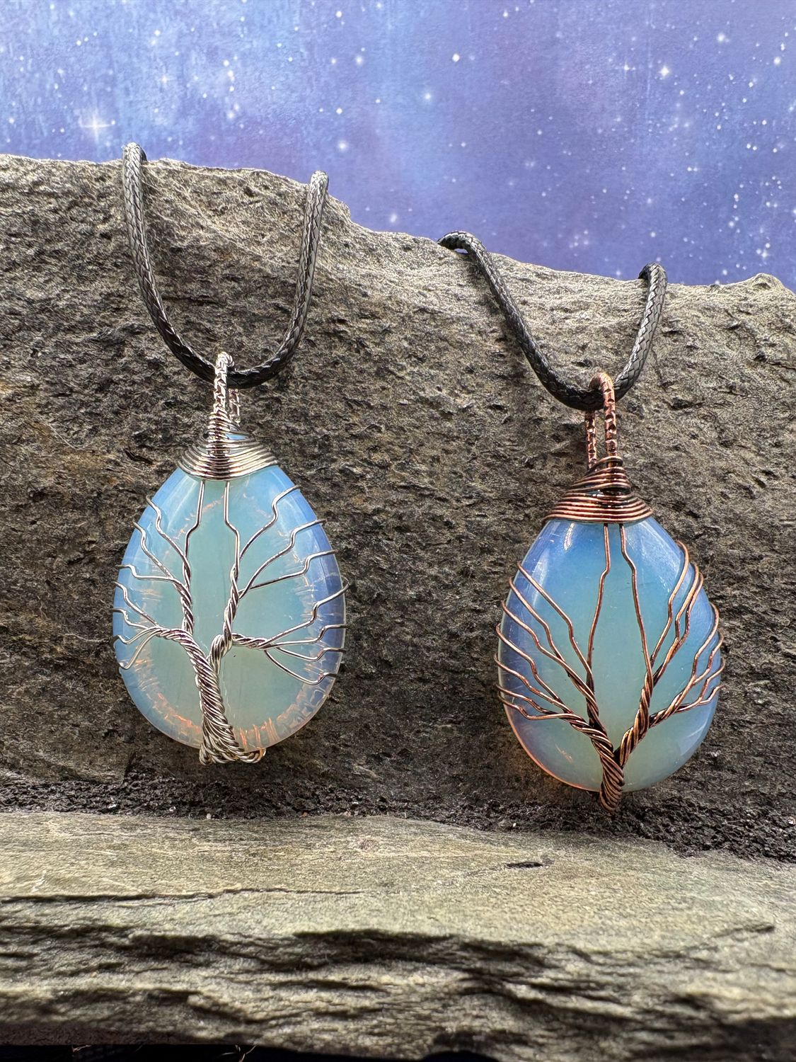 Moondrop Necklace w/tree of life