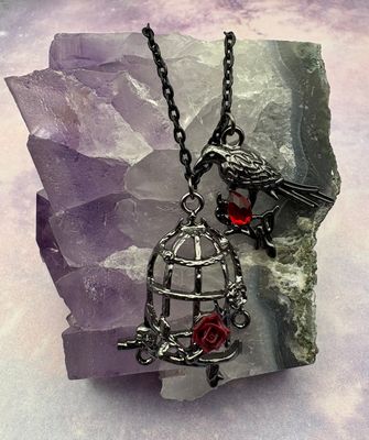 Crow and Cage Necklace
